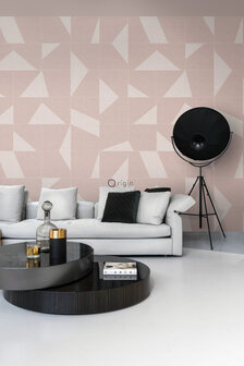 Origin Wallcoverings Natural Fabrics (Met Gratis Lijm!) 357231 - Roze