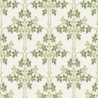 Dutch First Class Hidden Treasures 2 82053 - Wit / groen Behang