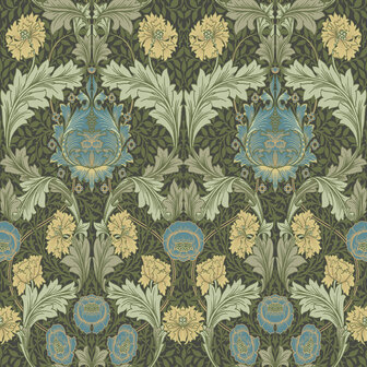Dutch First Class Hidden Treasures 2 82060 - Groen / blauw / geel Behang