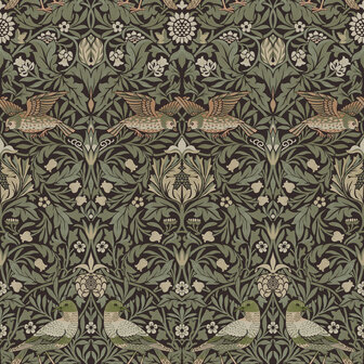 Dutch First Class Hidden Treasures 2 82064 - Bruin / groen Behang