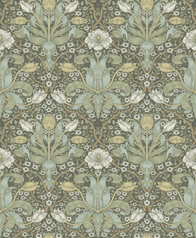 Dutch First Class Hidden Treasures 2 82067 - Groen / wit Behang