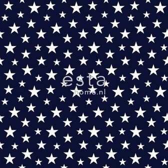 Everybody Bonjour behang 138730 - Blauw Behang