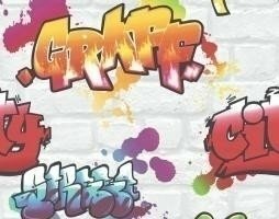 Graffiti behang 272901 Behang