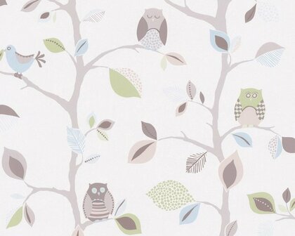 UILEN behang - AS Creation 8563-33 - Bruin / Groen Behang