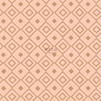 Esta #FAB krijtverf 128828 - Roze - Oranje Behang