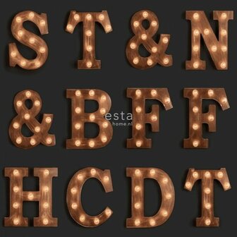 Esta #FAB HD 138852 - Zwart - Oranje Behang