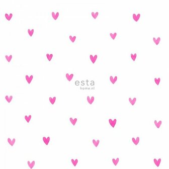 Esta #FAB HD 138866 - Wit - Roze Behang
