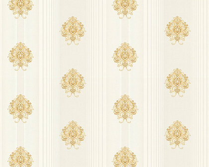 AS Creation Hermitage 10 - 330844/33084-4 - Goud / Grijs Behang