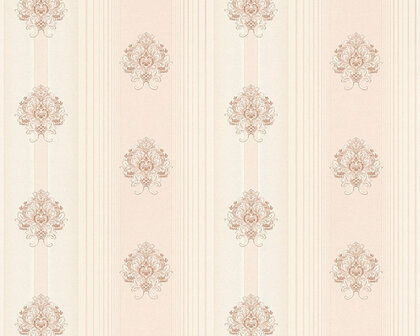 AS Creation Hermitage 10 - 330845/33084-5 - Roze / Bruin Behang