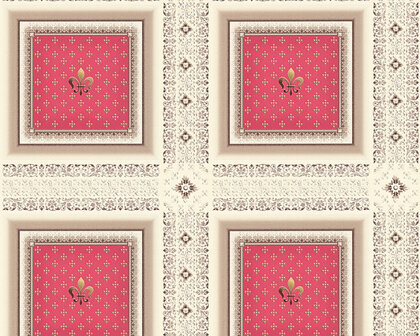 AS Creation Hermitage 10 - 335413/33541-3 - Beige / Rood Behang