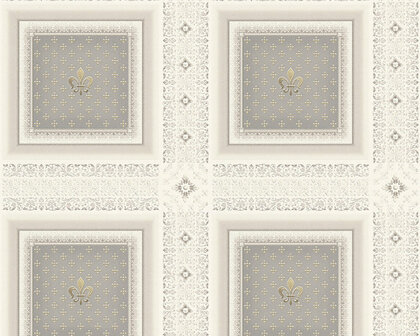 AS Creation Hermitage 10 - 335415/33541-5 - Grijs / Creme Behang