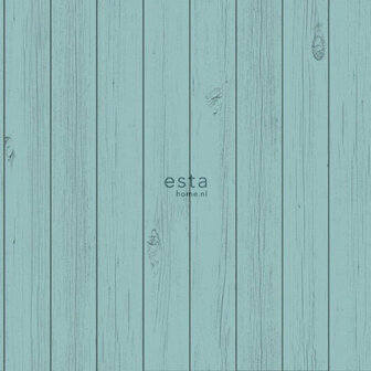 Esta Greenhouse 128855 - Turquoise Behang