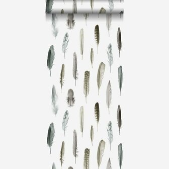 Esta Greenhouse 138896 - Wit - Groen - Bruin Behang
