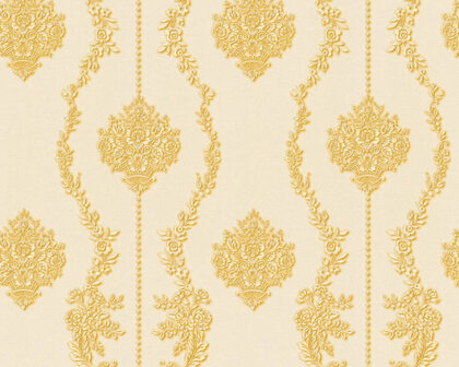 AS Creation Chateau 5 34493-4 - Geel / Creme Behang