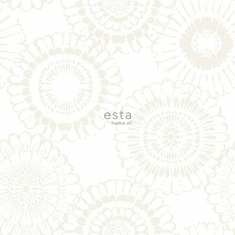 Esta Little Bandits 138910 - Zilver - Wit Behang