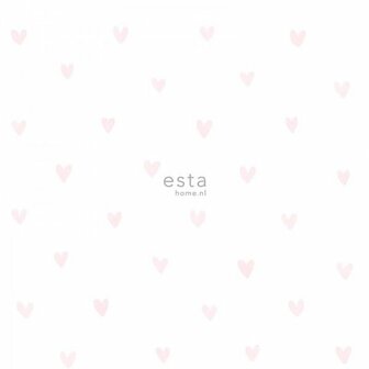 Esta Little Bandits 138915 - Wit - Roze Behang