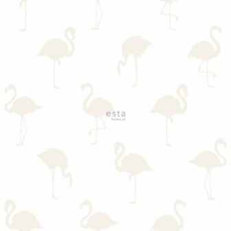 Esta Little Bandits 138917 - Zilver - Wit Behang