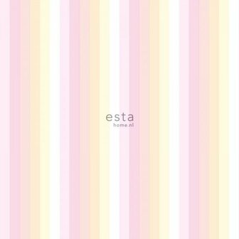 Esta Little Bandits 138924 - Roze - Beige Behang