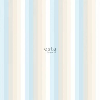 Esta Little Bandits 138925 - Blauw - Beige Behang