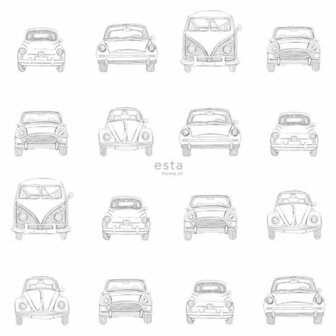 Esta Little Bandits 138941 - Zwart Wit Behang