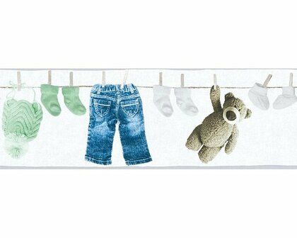 AS Creation Little Stars 35846-2 - Wit / Groen Behang