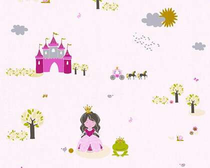 AS Creation Little Stars 35852-1 - Roze / Roze Behang