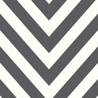 Dutch Wallcoverings Dream Catcher Chevron Zwart - Wit 12574 Behang