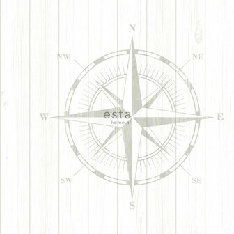 Esta Regatta Crew - Surf Edition 138974 - Zilver - Wit Behang