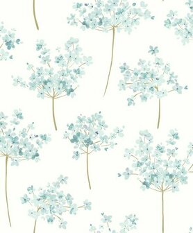 Casadeco Florescence FLRE82336228 - Blauw / Groen Behang