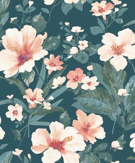 Casadeco Florescence FLRE82347539 - Roze / Groen Behang