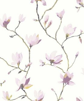 Casadeco Florescence FLRE82365329 - Paars / Wit Behang