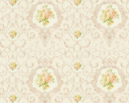 AS Creation Chateau 5 34391-4 - Roze / Geel Behang