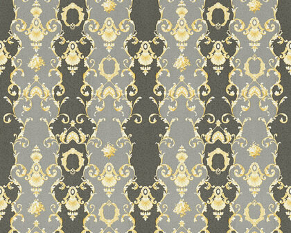 AS Creation Chateau 5 34392-6 - Goud / Zwart Behang