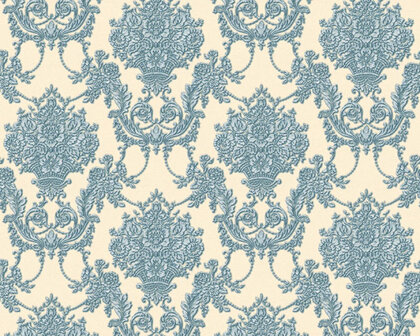 AS Creation Chateau 5 34492-6 - Blauw / Zilver Behang