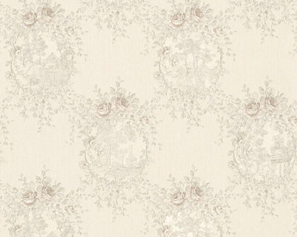 AS Creation Chateau 5 34499-5 - Grijs / Brons Behang
