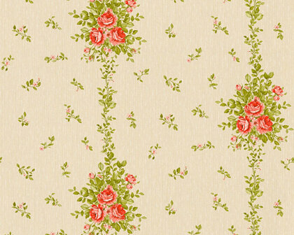 AS Creation Chateau 5 34500-1 - Rood / Groen Behang