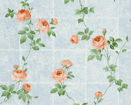 AS Creation Chateau 5 34501-1 - Blauw / Groen Behang