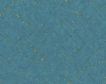 AS Creation Emotion Graphic 36881-5 - Blauw / Goud Behang
