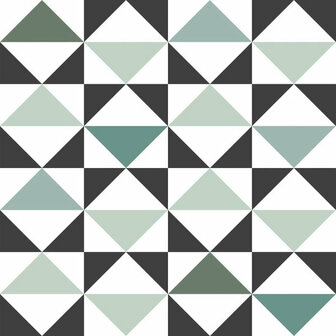 Esta Home Scandi Cool 139096 - Zwart - Groen Behang