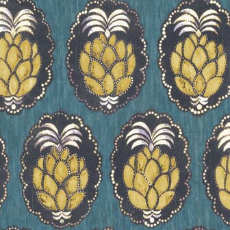 Casadeco Cuba CBBA84356404 - Geel / Blauw Behang