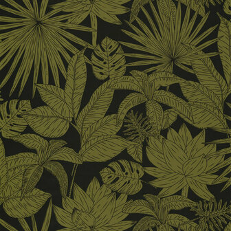 Caselio L&#039;Odyssee OYS101437402 - Groen / Zwart Behang