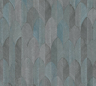 AS Creation Sumatra 37373-3 | 373733 - Grijs / Blauw Behang