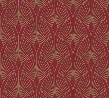AS Creation New Walls 37427-4 | 374274 - Rood / Goud Behang