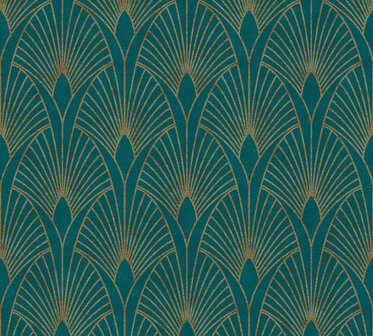AS Creation New Walls 37427-5 | 374275 - Blauw / Goud Behang