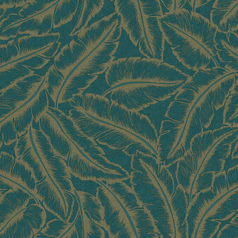 Dutch First Class Bakau Teal 65733 Behang