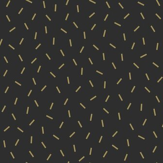 Esta Home Black &amp; White 139128 - Zwart - Goud Behang