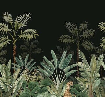 Esta Paradise 158950 - Zwart - Groen Behang