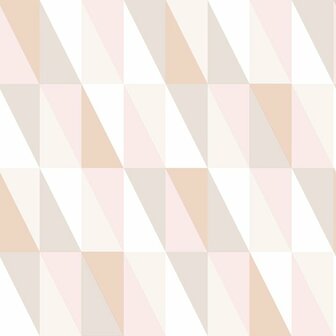 Esta Art Deco 139196 - Roze - Oranje - Beige Behang