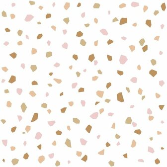 Esta Art Deco 139198 - Wit - Terracotta - Roze - Oranje Behang