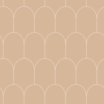 Esta Art Deco 139203 - Terracotta - Oranje - Beige Behang